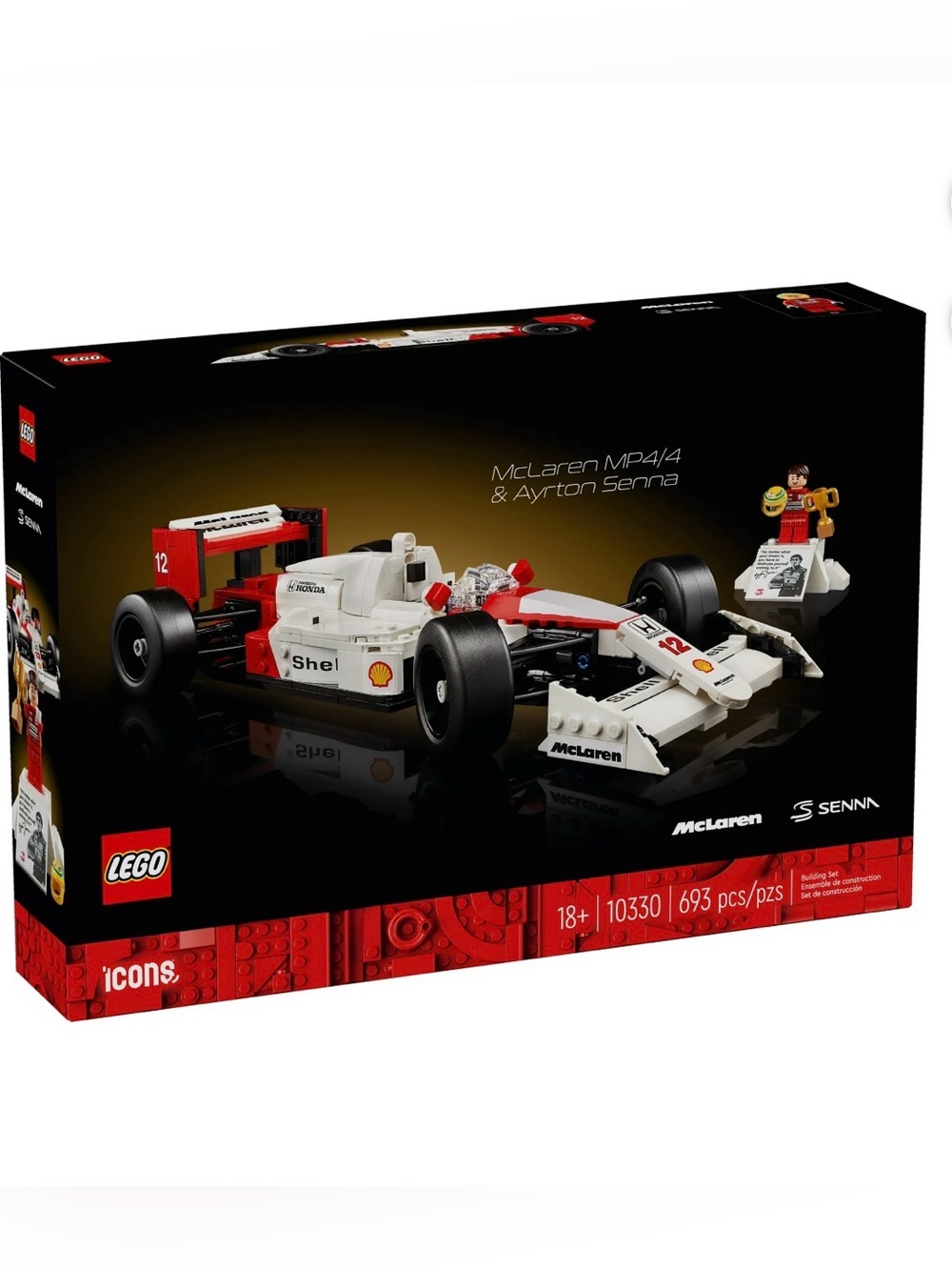 LEGO 10330 Icons F1 Formula 1 McLaren MP4/4 & Ayrton Senna New Factory Sealed